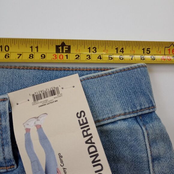 NWT NOBO Light Wash Cargo Cropped Pull On High Rise Jeggings Size Medium (8-10) - Picture 6 of 7
